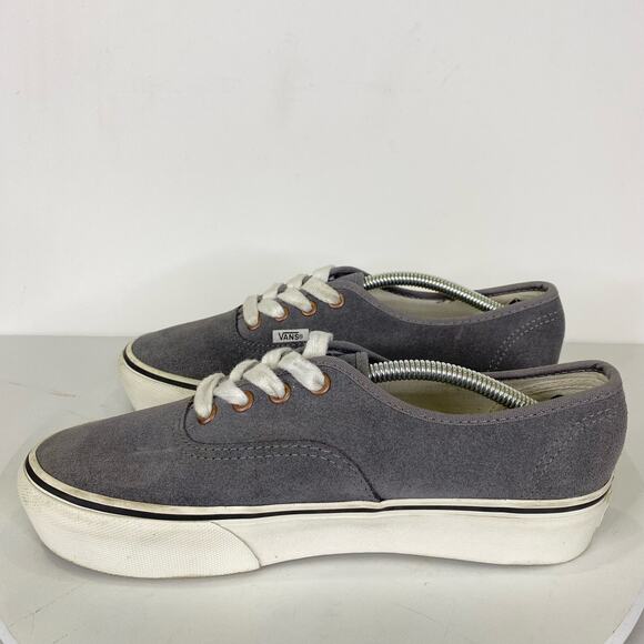 VANS Authentic Vintage Platform Sneaker Womens Sz 8.5 Gray Suede Low Top Lace Up - Picture 7 of 12